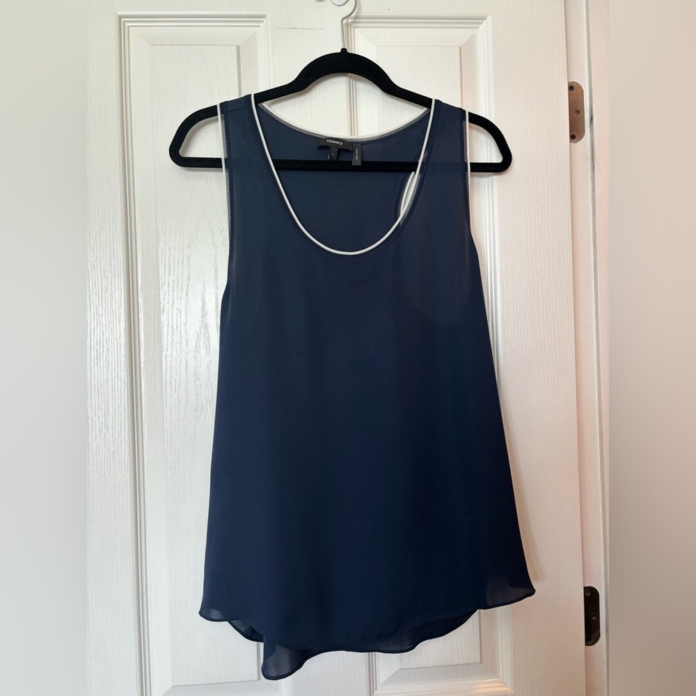 Elegant Navy Blue Women's Top
